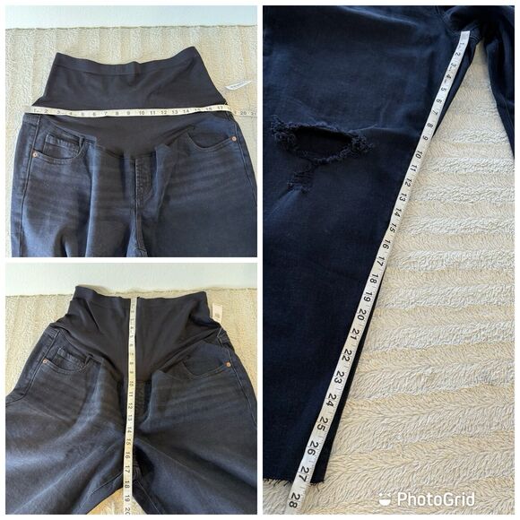 New Old Navy Maternity Full-Panel OG Straight Black Stretch Jeans Women’s 16 - Picture 7 of 8